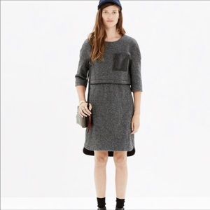 Madewell leather pocket installation dress EUC